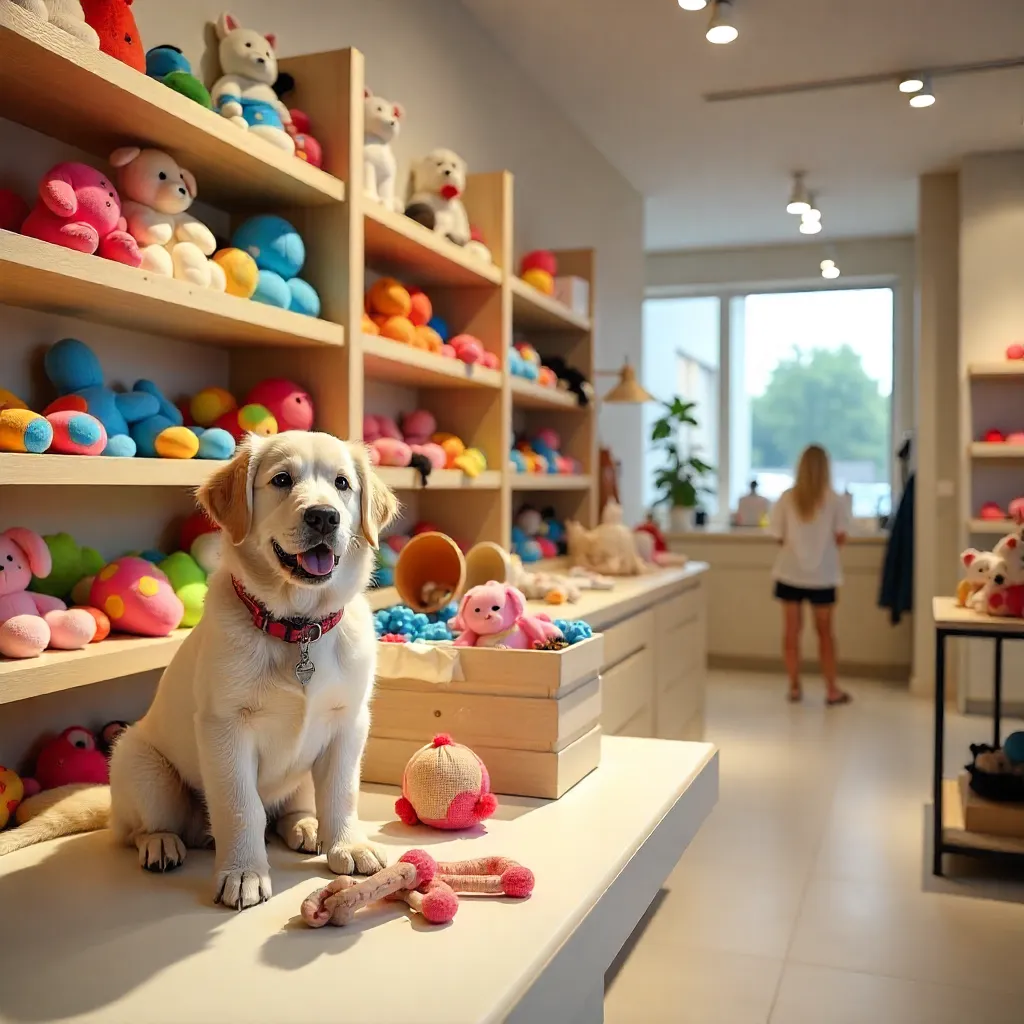 content pet with toy